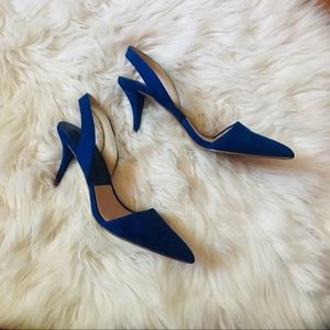 Blue Zara Kitten Heels